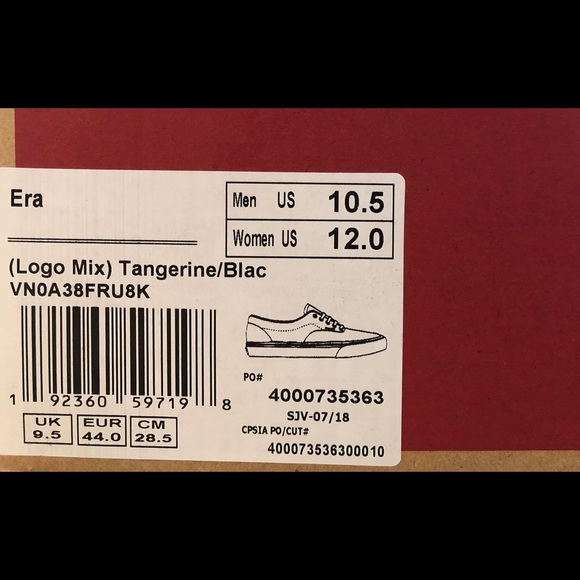Vans Era (Logo Mix) “Tangerine” - Picture 7 of 8